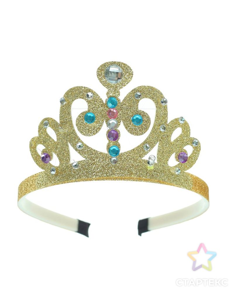 Корона на ободке «Принцесса», цвет розовый арт. СМЛ-100710-2-СМЛ0003538124