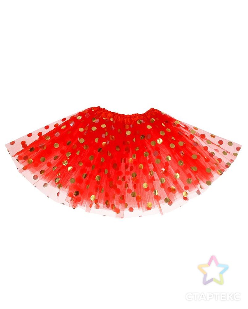 Карнавальная юбка «Горох», 3-х слойная, 4-6 лет, цвет розовый арт. СМЛ-98215-7-СМЛ0003538153 1