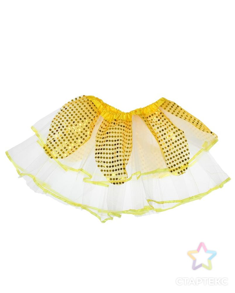 Карнавальная юбка «Цветочек», 2-х слойная, 4-6 лет, цвет жёлтый арт. СМЛ-98216-1-СМЛ0003538157