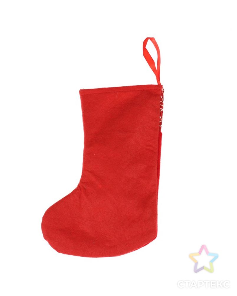 Носок для подарков "Подарочек" 18,5*26 см, снеговик красный арт. СМЛ-59719-1-СМЛ0003544084 2