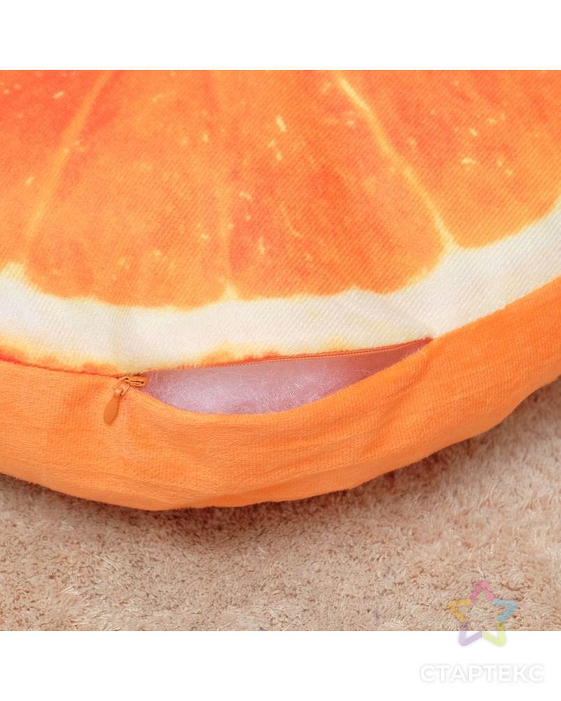 Подушка декоративная Этель «Сочный апельсин», диаметр 40 см, 100% п/э арт. СМЛ-11442-1-СМЛ3544575 2