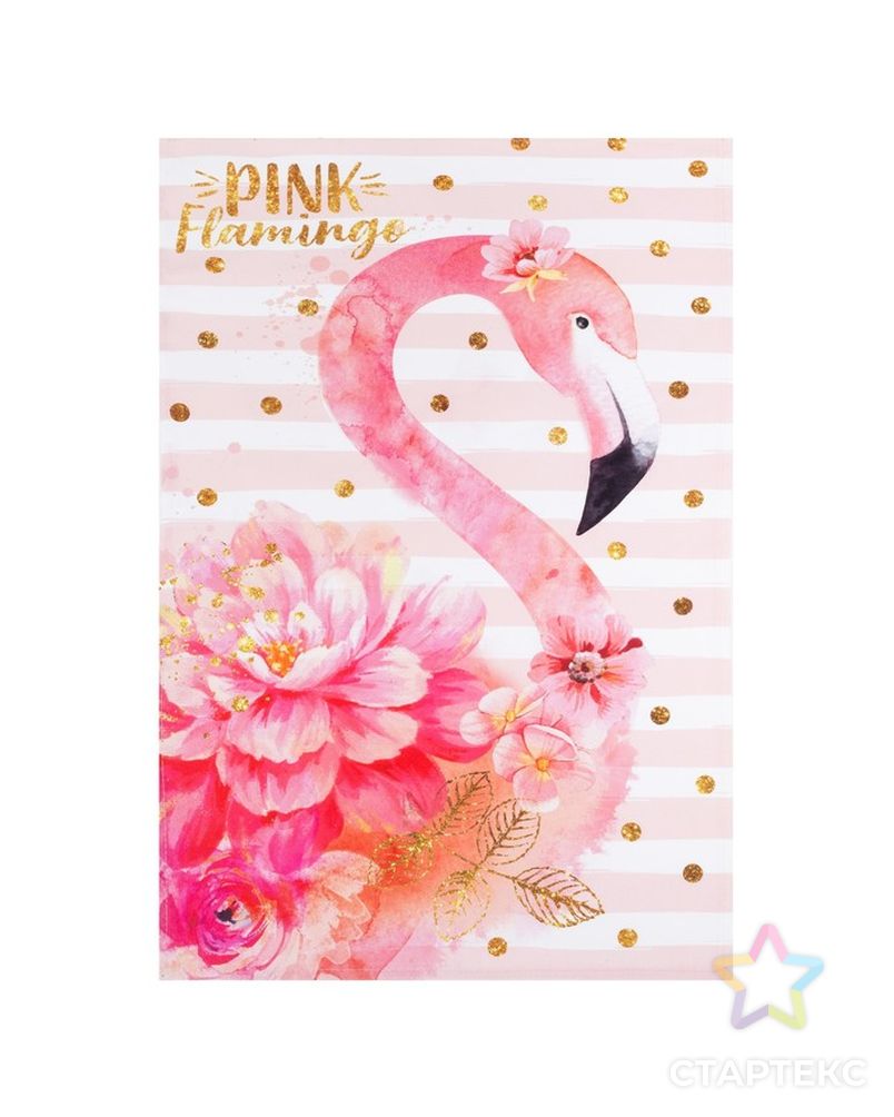 Полотенце "Этель" Pink flamingo 40х67 см, 100% хл, саржа 190 гр/м2 арт. СМЛ-11518-1-СМЛ3549460