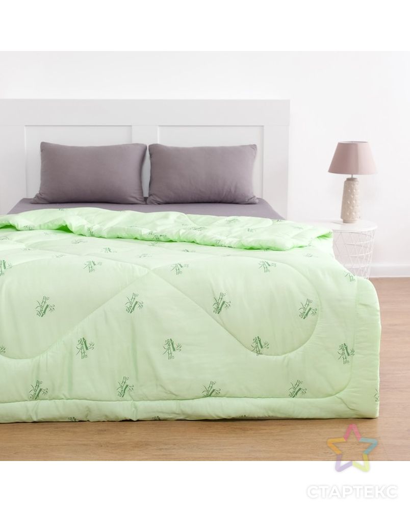 Одеяло Бамбук 140х205 см, полиэфирное волокно 200 гр/м, пэ 100% арт. СМЛ-33610-1-СМЛ3552752 1