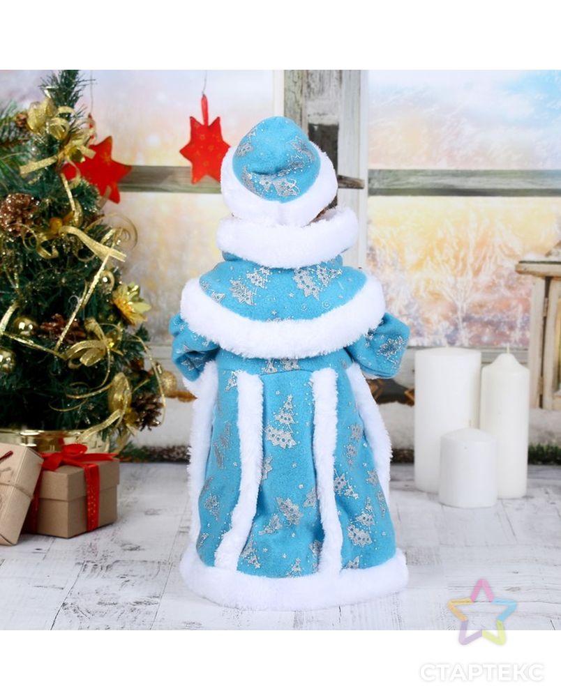 Снегурочка "Голубая шубка"40 см, с посошком, с подсветкой, двигается, без музыки арт. СМЛ-60181-1-СМЛ0003555394 3