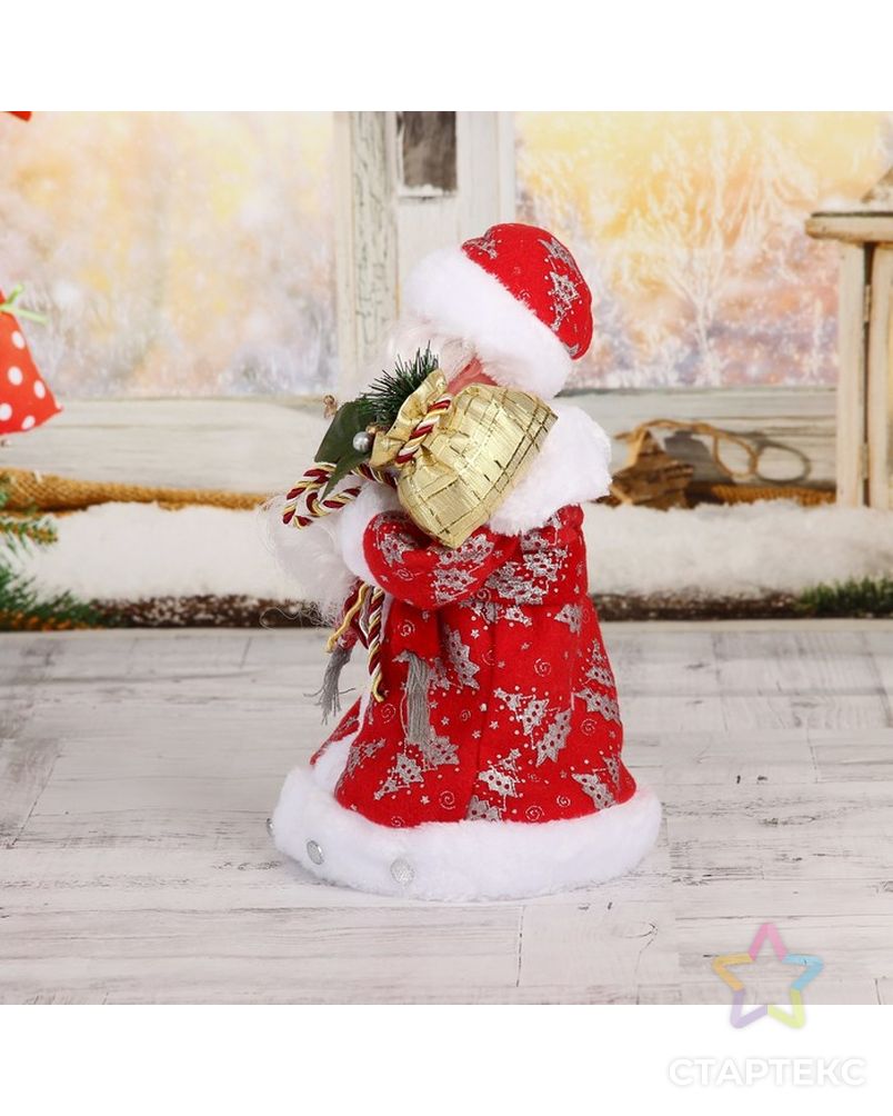 Дед Мороз "В красной шубке с подарками", 30 см, двигается, с подсветкой арт. СМЛ-60184-1-СМЛ0003555402 2