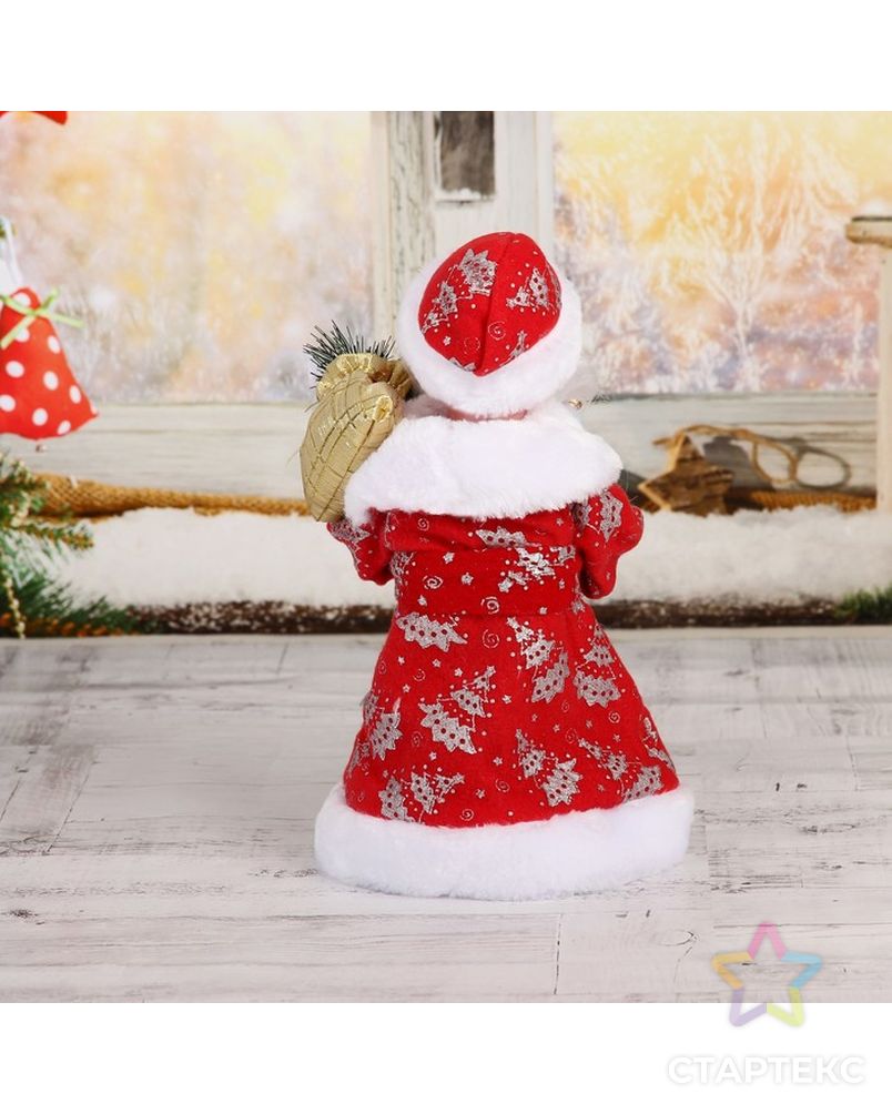 Дед Мороз "В красной шубке с подарками", 30 см, двигается, с подсветкой арт. СМЛ-60184-1-СМЛ0003555402 3