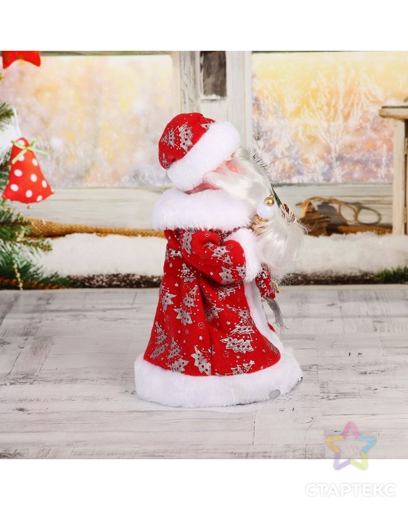 Дед Мороз "В красной шубке с подарками", 30 см, двигается, с подсветкой арт. СМЛ-60184-1-СМЛ0003555402 4