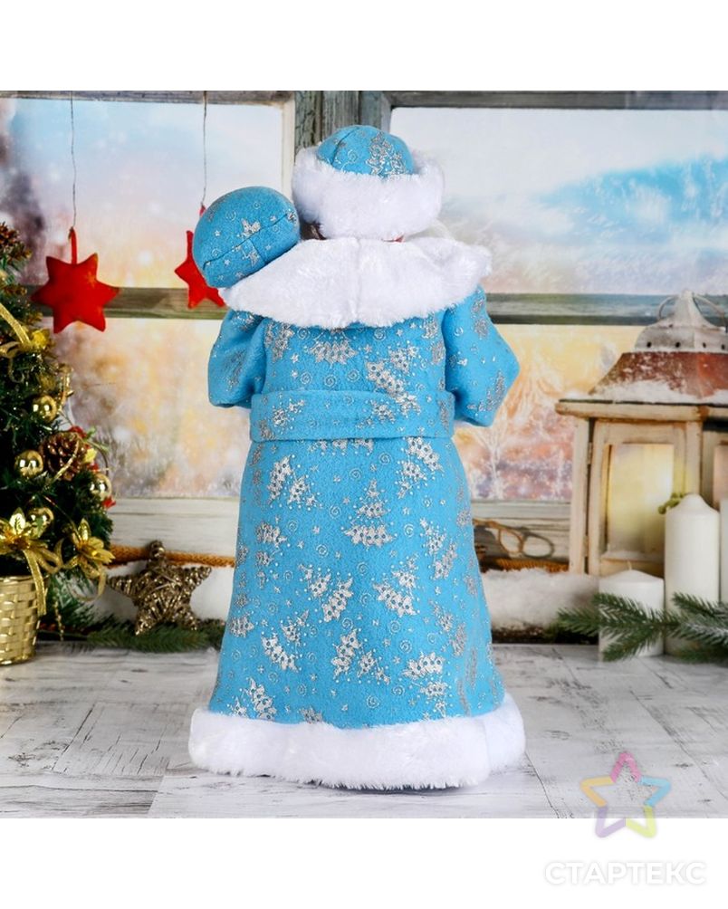 Дед Мороз "В синей шубке с подарками" 43 см арт. СМЛ-60188-1-СМЛ0003555407 3