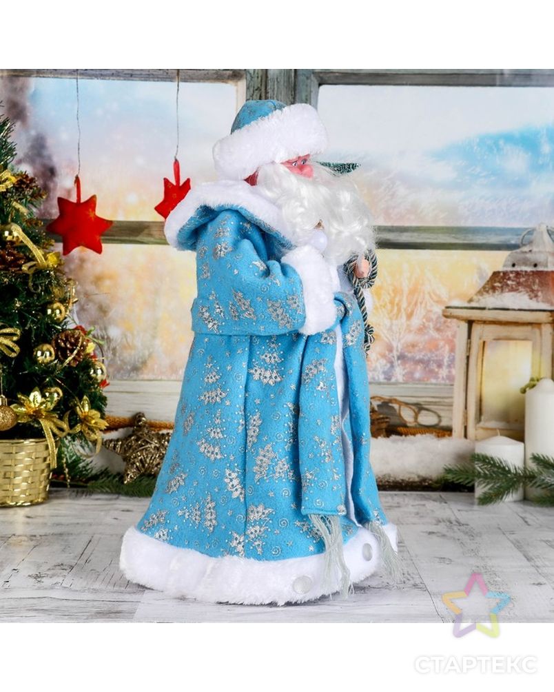 Дед Мороз "В синей шубке с подарками" 43 см арт. СМЛ-60188-1-СМЛ0003555407 4