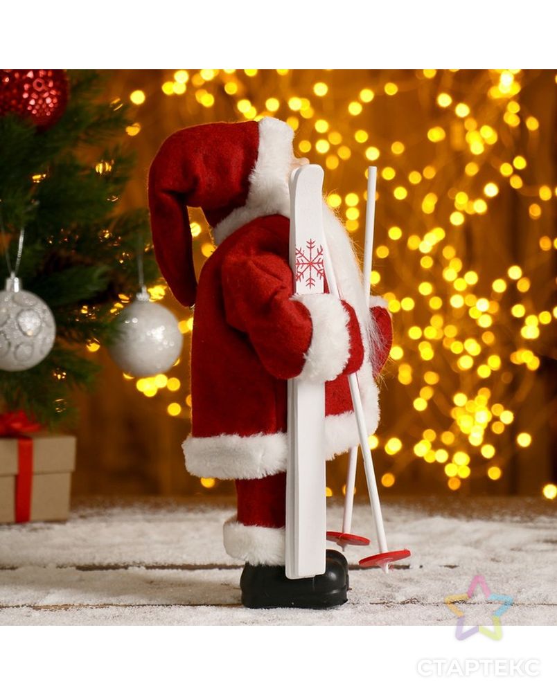 Дед Мороз «В красной шубке: на лыжах», 29 см арт. СМЛ-57460-1-СМЛ0003555413 4