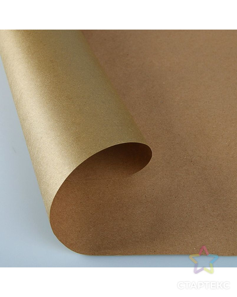 Бумага упаковочная крафт "Золотая пыль", 0,7 х 10 м, 70 гр/м2 арт. СМЛ-55107-1-СМЛ0003562879 3
