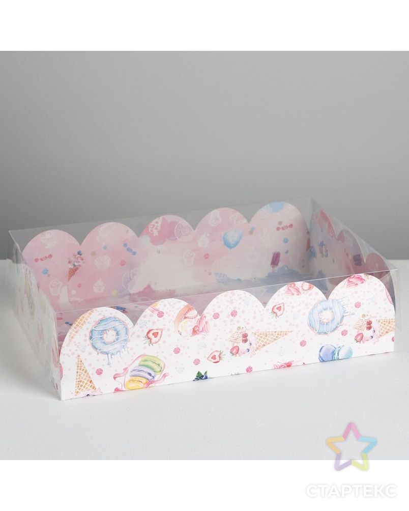Коробка подарочная с PVC-крышкой «Вкусности», 20 × 30 × 8 см арт. СМЛ-58096-1-СМЛ0003573553 2
