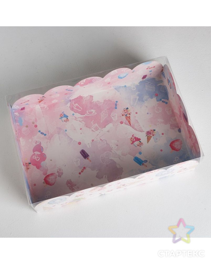 Коробка подарочная с PVC-крышкой «Вкусности», 20 × 30 × 8 см арт. СМЛ-58096-1-СМЛ0003573553 3