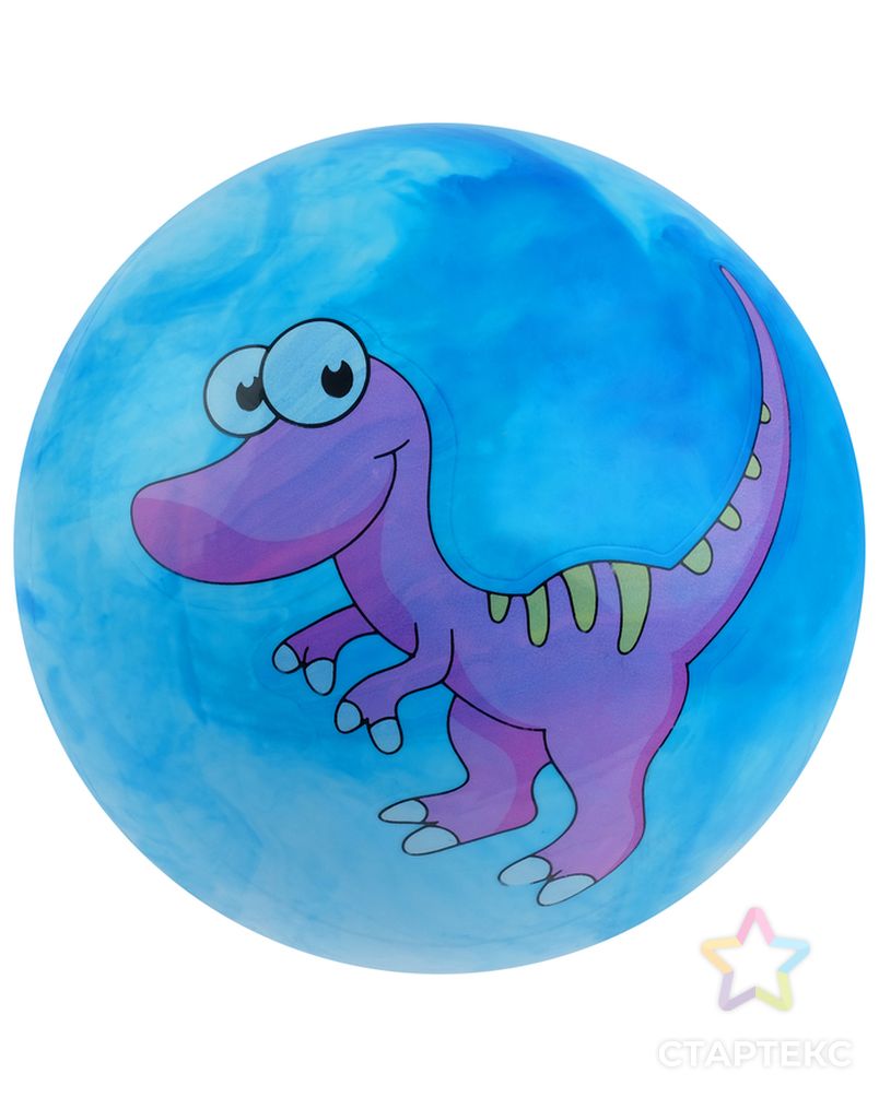 Мяч детский «Динозаврики», d=19 см, 60 г, цвет голубой, рисунок МИКС арт. СМЛ-60081-1-СМЛ0003575054 1