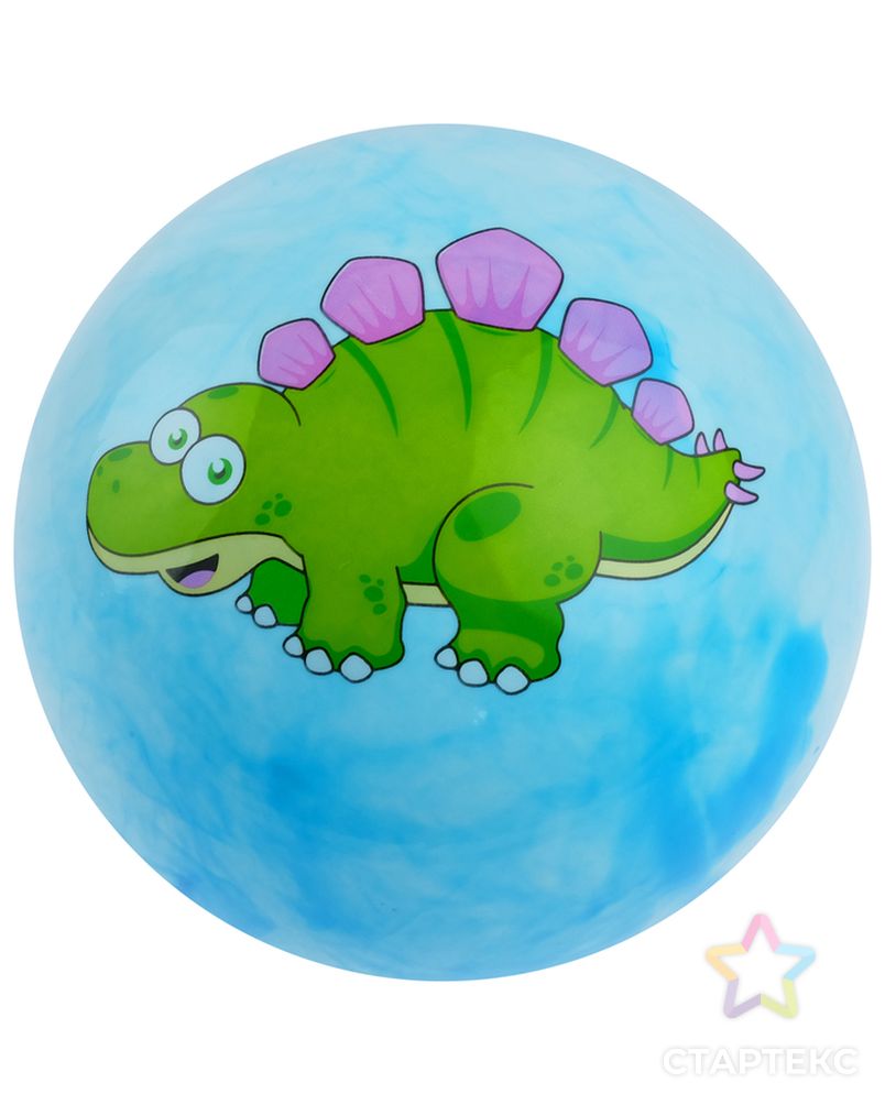 Мяч детский «Динозаврики», d=19 см, 60 г, цвет голубой, рисунок МИКС арт. СМЛ-60081-1-СМЛ0003575054 3