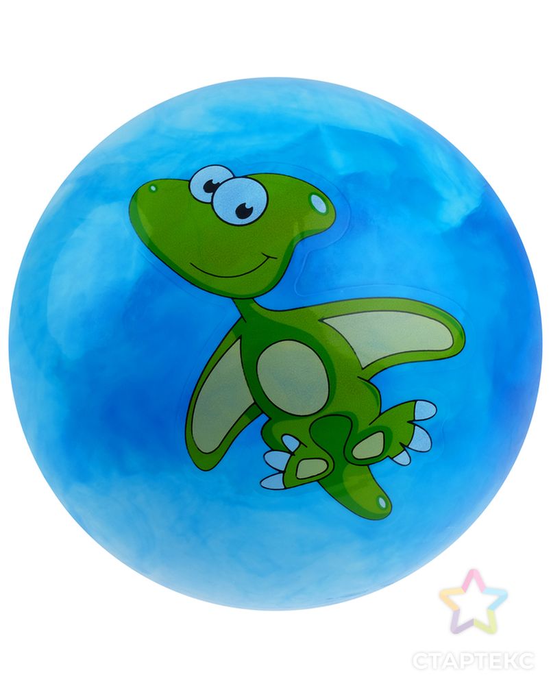 Мяч детский «Динозаврики», d=19 см, 60 г, цвет голубой, рисунок МИКС арт. СМЛ-60081-1-СМЛ0003575054 4