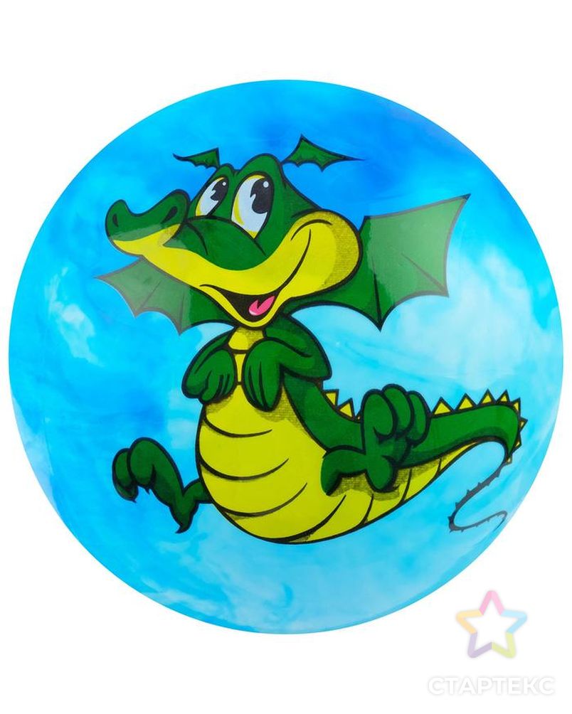 Мяч детский «Динозаврики», d=19 см, 60 г, цвет голубой, рисунок МИКС арт. СМЛ-60081-1-СМЛ0003575054 10