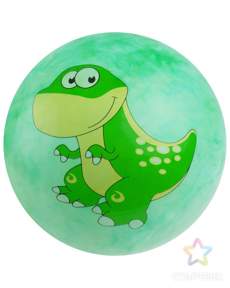Мяч детский «Динозаврики», d=25 см, 60 г, цвет зелёный, рисунок МИКС арт. СМЛ-60082-1-СМЛ0003575055 2