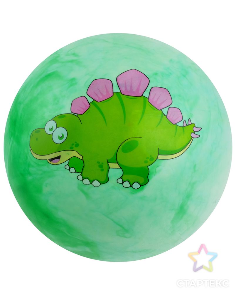 Мяч детский «Динозаврики», d=25 см, 60 г, цвет зелёный, рисунок МИКС арт. СМЛ-60082-1-СМЛ0003575055 4