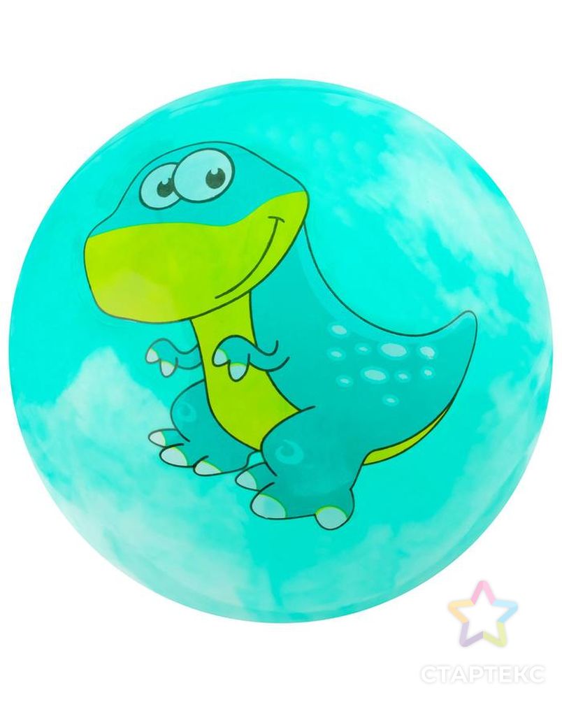 Мяч детский «Динозаврики», d=25 см, 60 г, цвет зелёный, рисунок МИКС арт. СМЛ-60082-1-СМЛ0003575055 6
