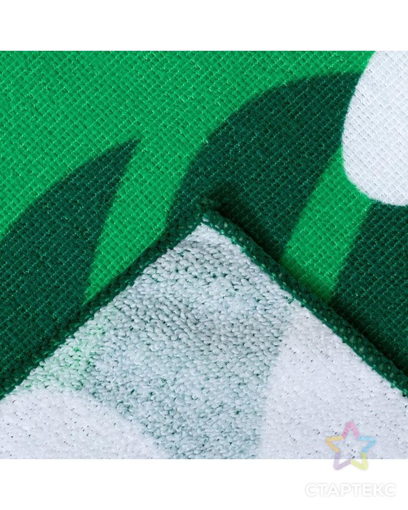 Полотенце пляжное Этель 70*140 см, Цветы на зеленом, микрофибра 250гр/м2 арт. СМЛ-26370-1-СМЛ3577385