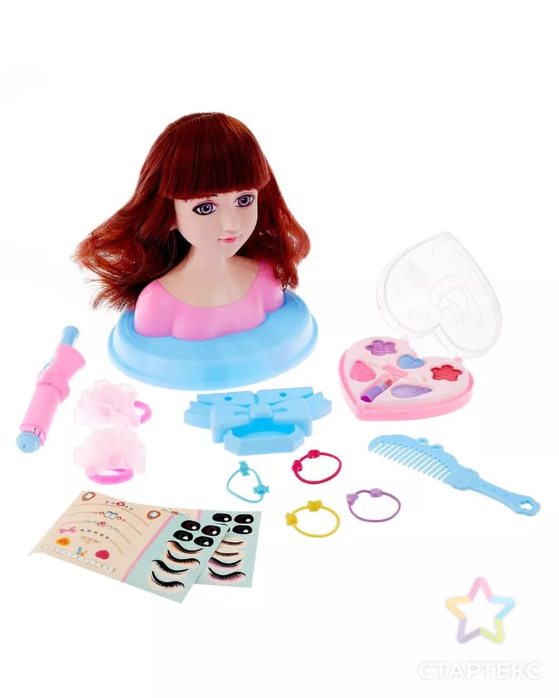 Кукла-манекен для создания причёсок «Стилист» с аксессуарами, МИКС арт. СМЛ-59283-1-СМЛ0003580651 - рис. 3