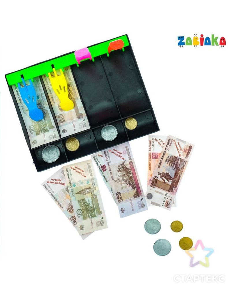 Игровой набор «Мой магазин»: пластиковая касса, монеты, деньги (рубли) арт. СМЛ-61458-1-СМЛ0003594553 3