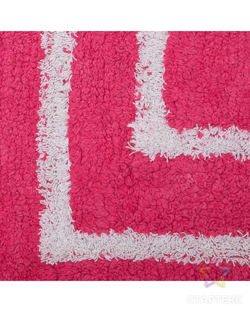 Ковер «РАЙТ», 50х80 ± 3 см, цвет розовый. арт. СМЛ-31550-1-СМЛ3612900