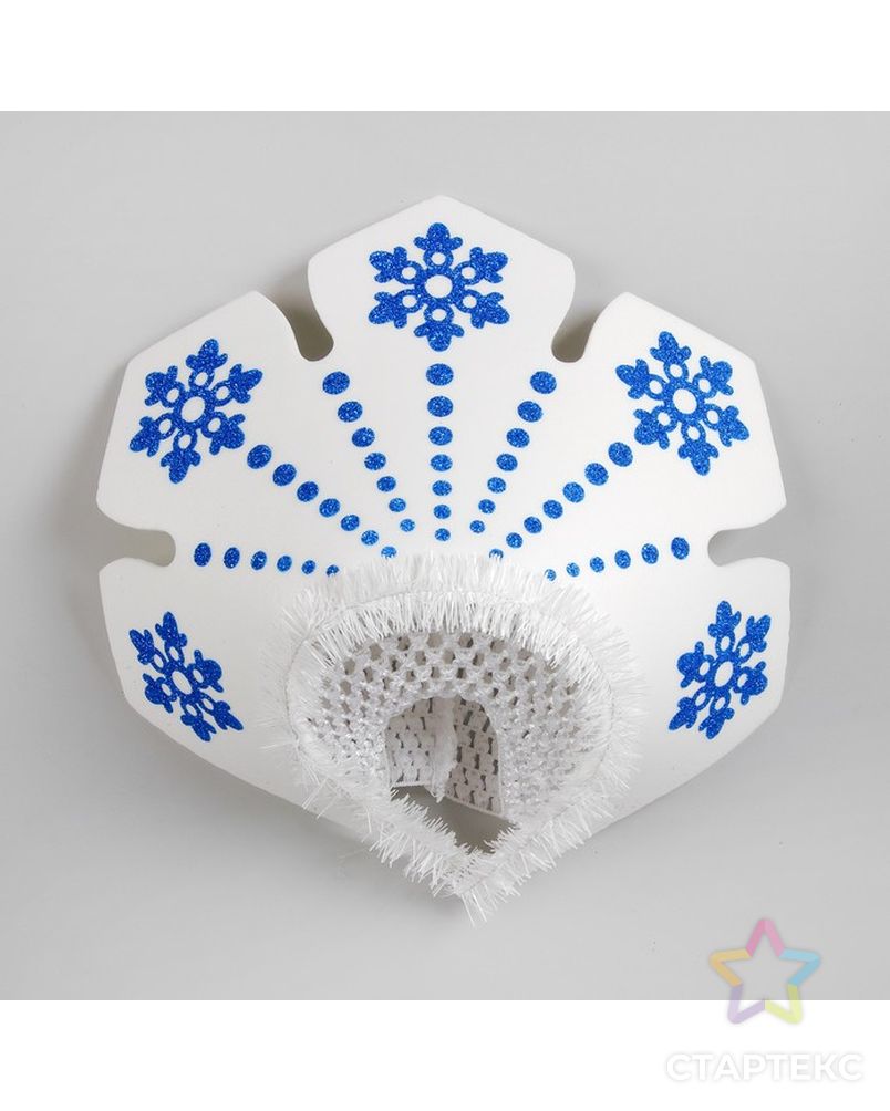 Кокошник "Вьюга" с синими снежинками арт. СМЛ-60909-1-СМЛ0003613308 5