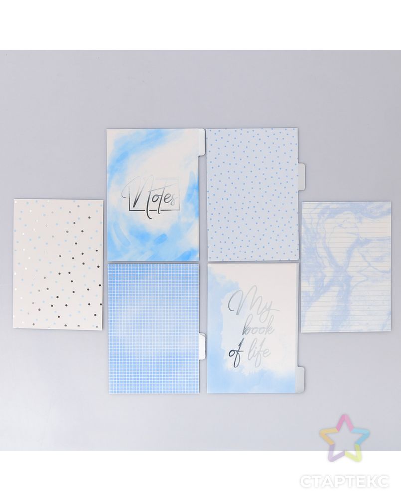 Набор картонных разделителей для планера «Голубое небо», 16 × 25, 6 листов арт. СМЛ-12691-1-СМЛ3616448 2