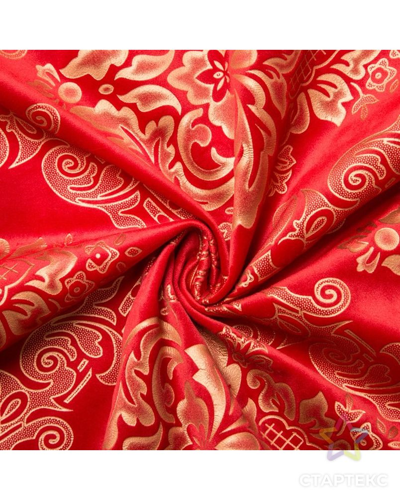 Штора портьерная Этель «Версаль» 160×270 см, цвет красный, 100% п/э арт. СМЛ-12740-1-СМЛ3617777 3