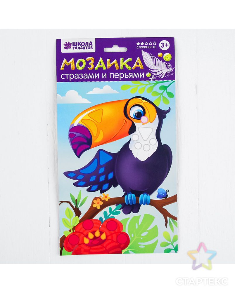 Заказать Мозаика перьями и стразами "Тукан" арт. СМЛ-12773-1-СМЛ3623458 в Новосибирске