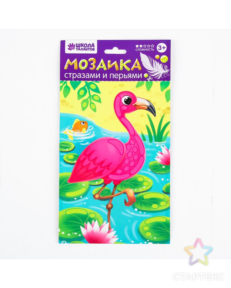 Заказать Мозаика перьями и стразами "Фламинго" арт. СМЛ-12782-1-СМЛ3623487 в Новосибирске