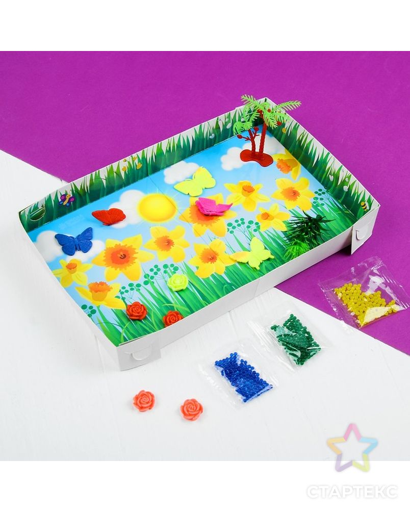 Тактильная коробочка "Создай свой парк бабочек" с растущими игрушками арт. СМЛ-12815-1-СМЛ3625293 3