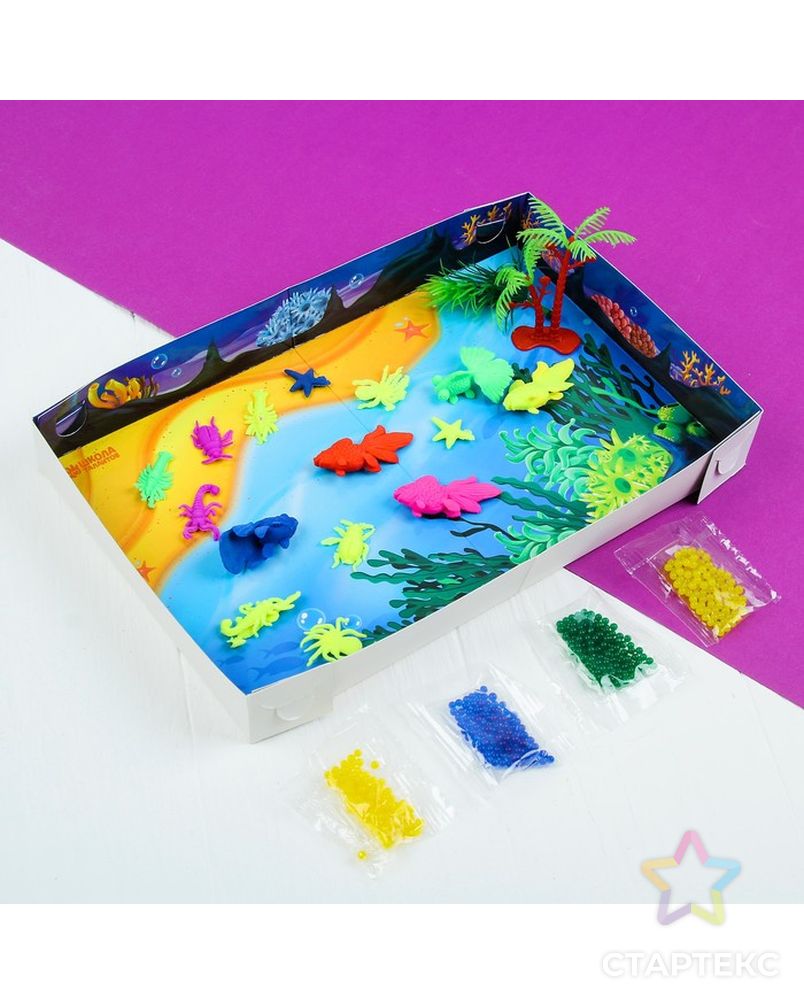 Тактильная коробочка "Создай свой океанариум" с растущими игрушками арт. СМЛ-26429-1-СМЛ3625383 3
