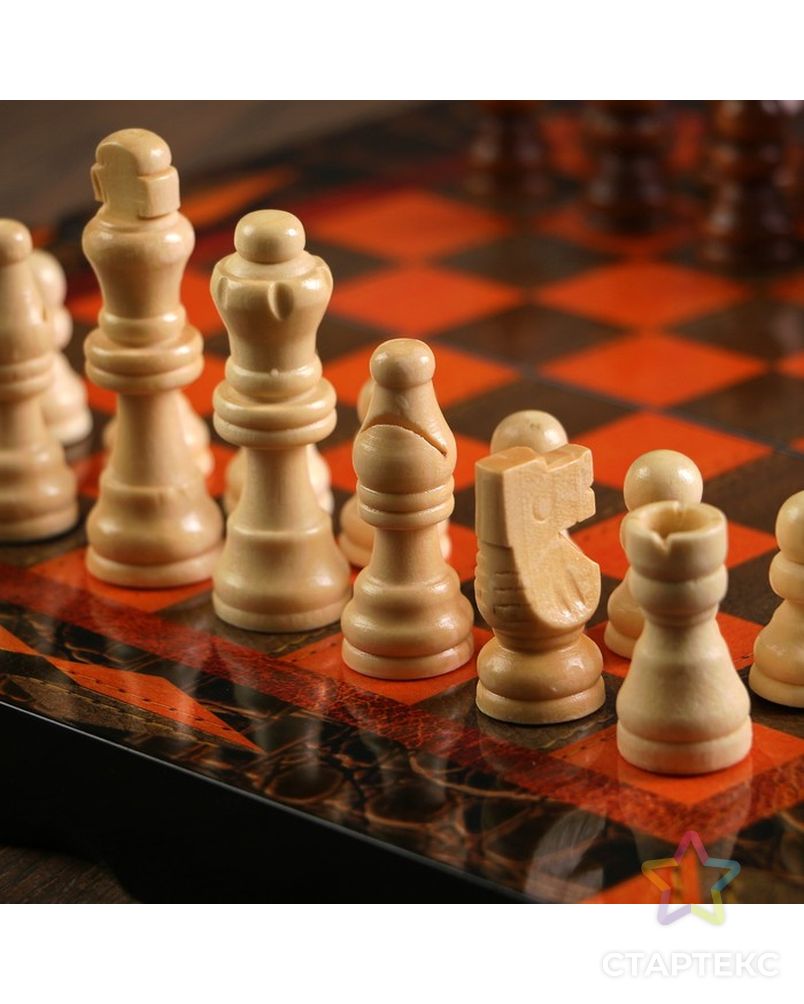 Настольные игры 3 в 1 "Ламиран": шахматы, шашки, нарды, 30х30 см арт. СМЛ-58671-1-СМЛ0003635884 2