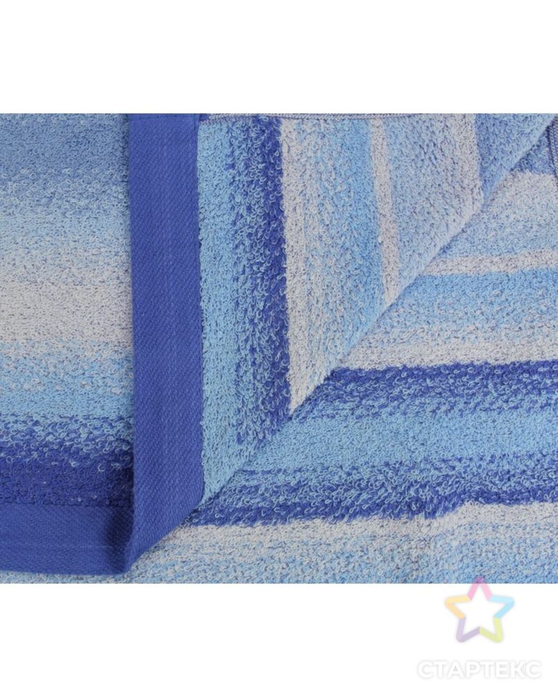 Набор полотенец Эсприт 2шт, 68х137 см, 31х70 см, голубой, 400гр/м2 арт. СМЛ-12984-1-СМЛ3637210 3