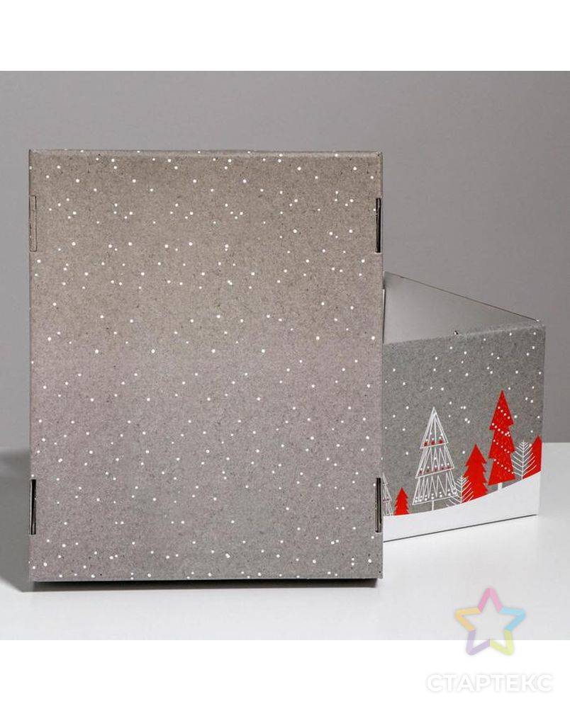Складная коробка «Новогоднее поздравление», 31,2 х 25,6 х 16,1 см арт. СМЛ-58129-1-СМЛ0003640290 3