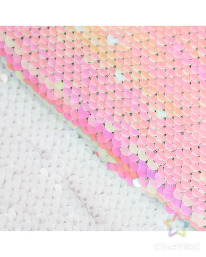 Ткань для пэчворка «Белая-розовая», 33 × 33 см арт. СМЛ-13007-1-СМЛ3642566