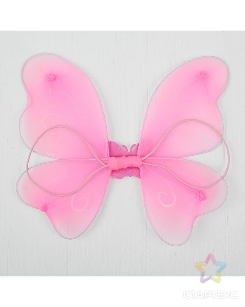 Миниатюра кукольная-крылья на резинке "Бабочка", цв.розовый арт. СМЛ-13061-1-СМЛ3649866