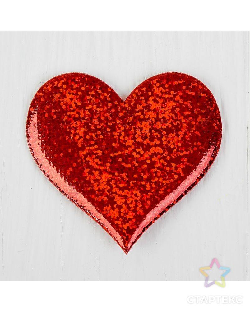Сердечки декоративные, набор 12  шт, размер 1 шт 6,5*6  см, цвет красный арт. СМЛ-13070-1-СМЛ3649945