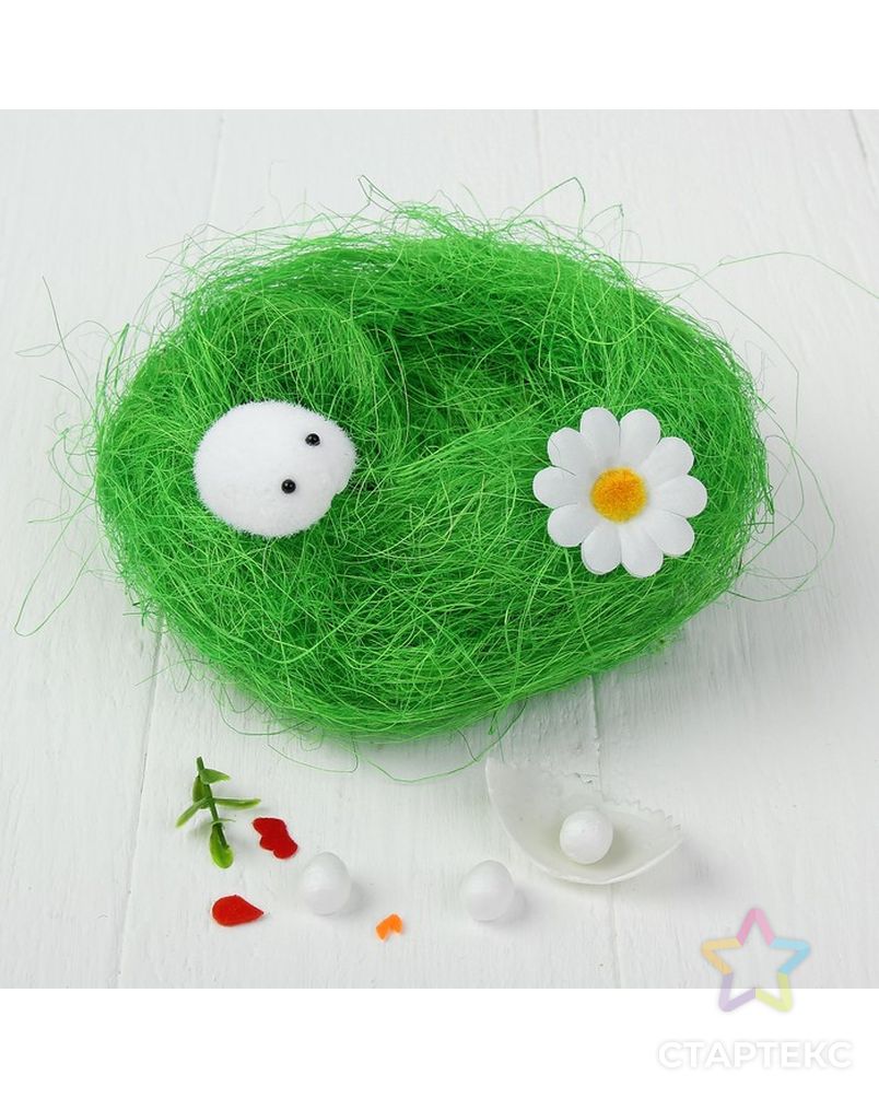 Набор для создания гнезда с декором для пасхальных яиц "Цыпа с цветочком" арт. СМЛ-13255-1-СМЛ3660022