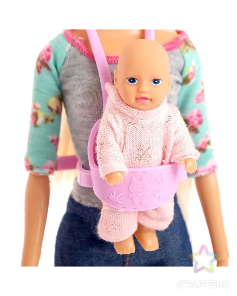 Кукла модель шарнирная «Молодая мама» с пупсом, коляской и аксессуарами, МИКС арт. СМЛ-61519-1-СМЛ0003670925 2