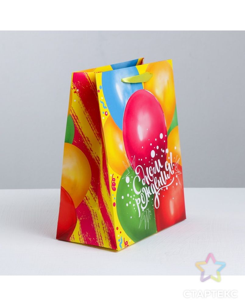 Пакет ламинированный вертикальный «В твой День Рождения», ML 23 × 27 × 11.5 см арт. СМЛ-97715-2-СМЛ0003680607 1