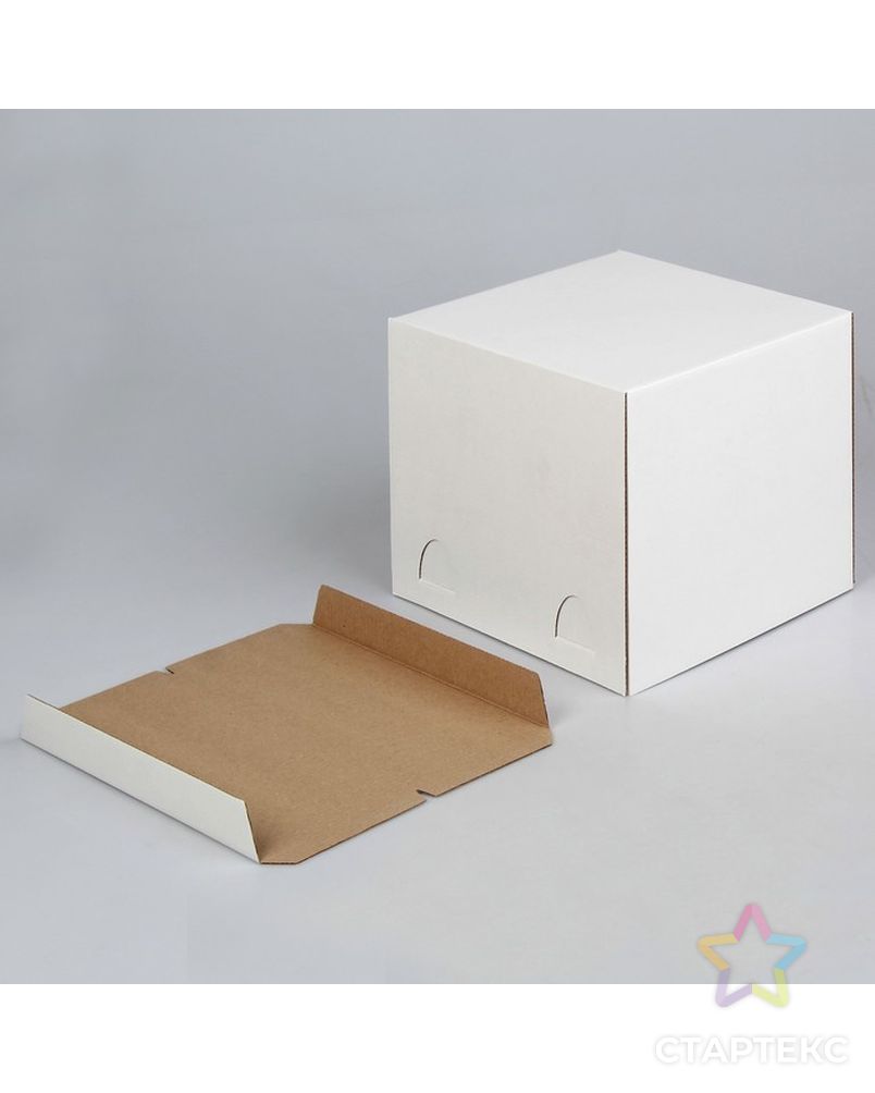 Кондитерская упаковка, короб белый 24 х 24 х 22 см арт. СМЛ-56502-1-СМЛ0003681613 2