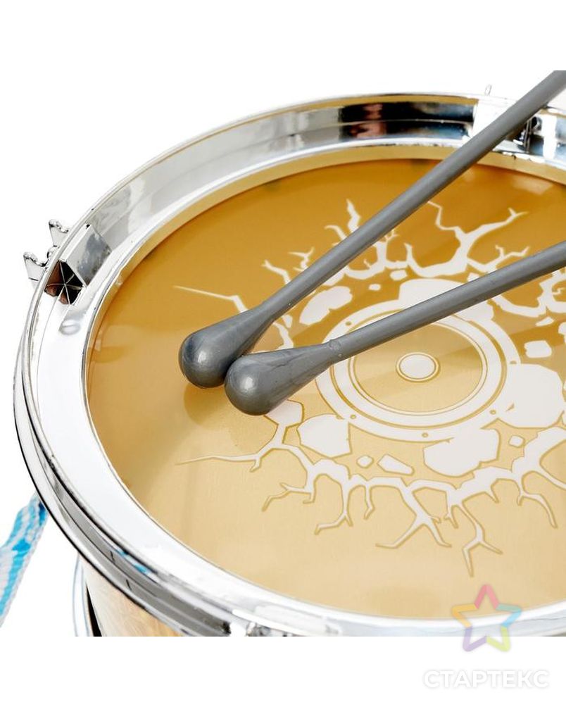 Игрушка барабан «Золото», d=15 см арт. СМЛ-118887-1-СМЛ0003694067 2