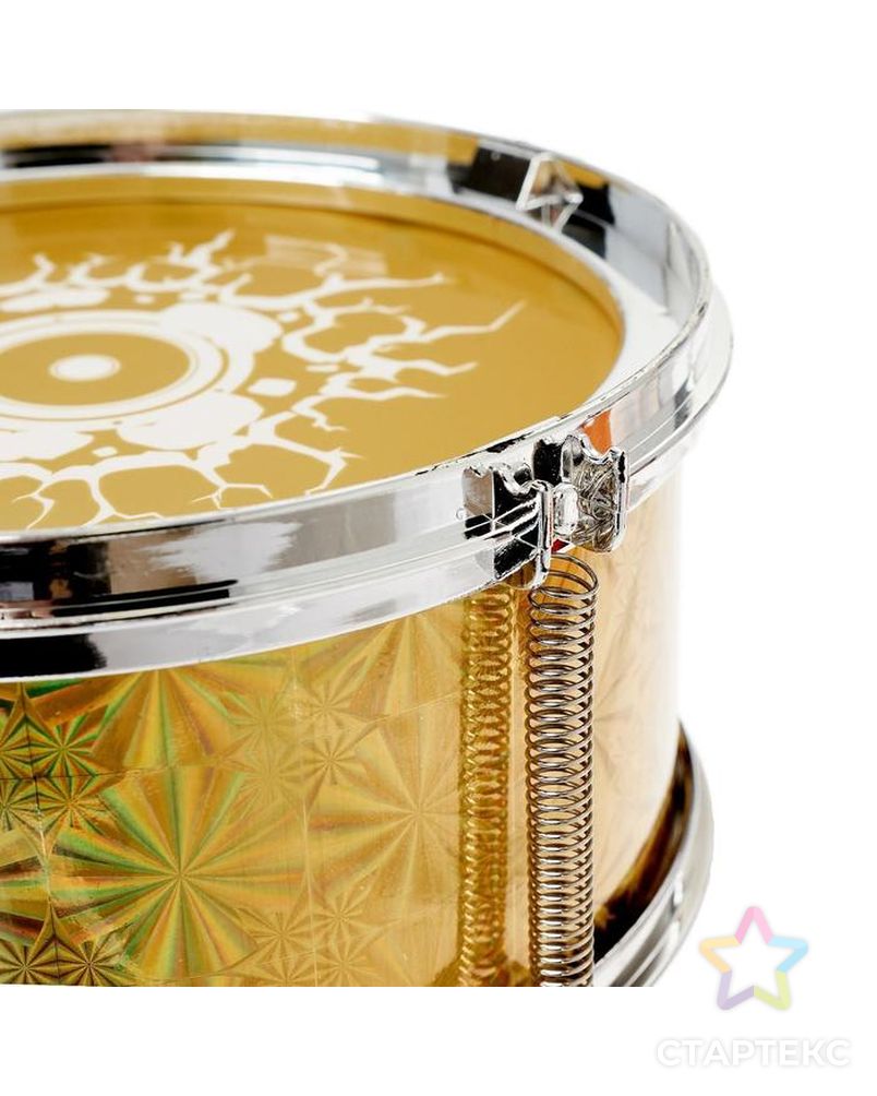 Игрушка барабан «Золото», d=15 см арт. СМЛ-118887-1-СМЛ0003694067 3