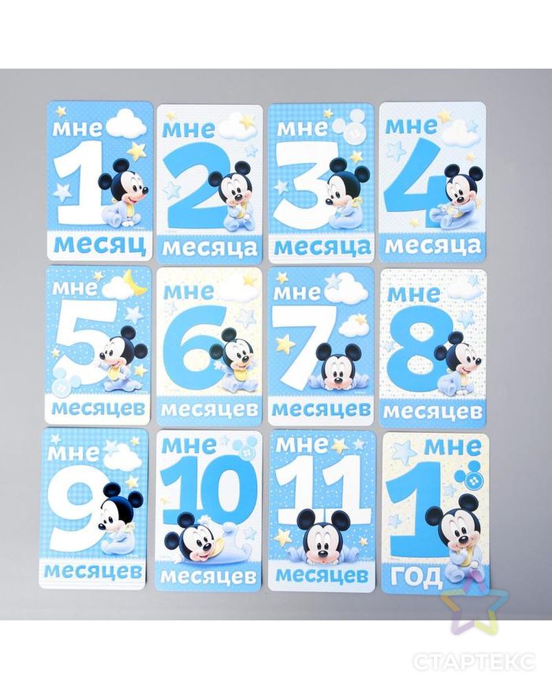 Набор карточек для фотосессий, Микки Маус, 12 х 8 см арт. СМЛ-61773-1-СМЛ0003698222 3