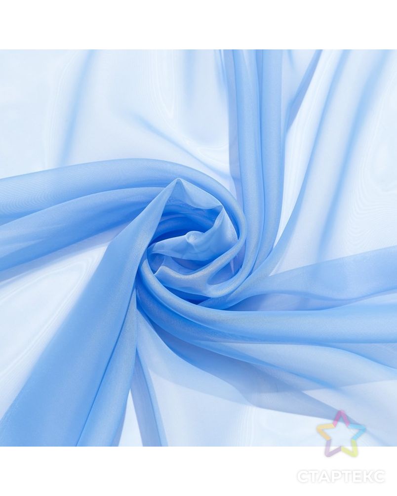 Тюль «Этель» 290×300 см, цвет небесно-голубой, вуаль, 100% п/э арт. СМЛ-23003-4-СМЛ3719127 2