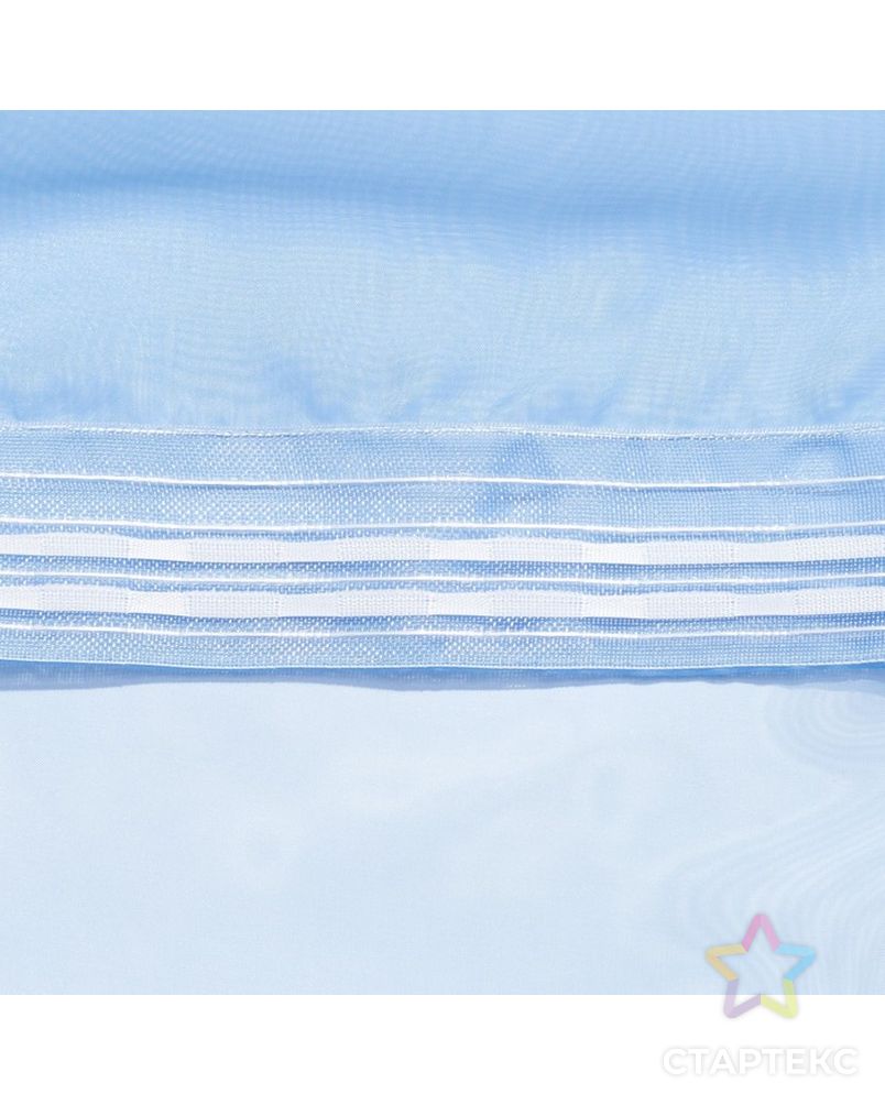 Тюль «Этель» 290×300 см, цвет небесно-голубой, вуаль, 100% п/э арт. СМЛ-23003-4-СМЛ3719127 3
